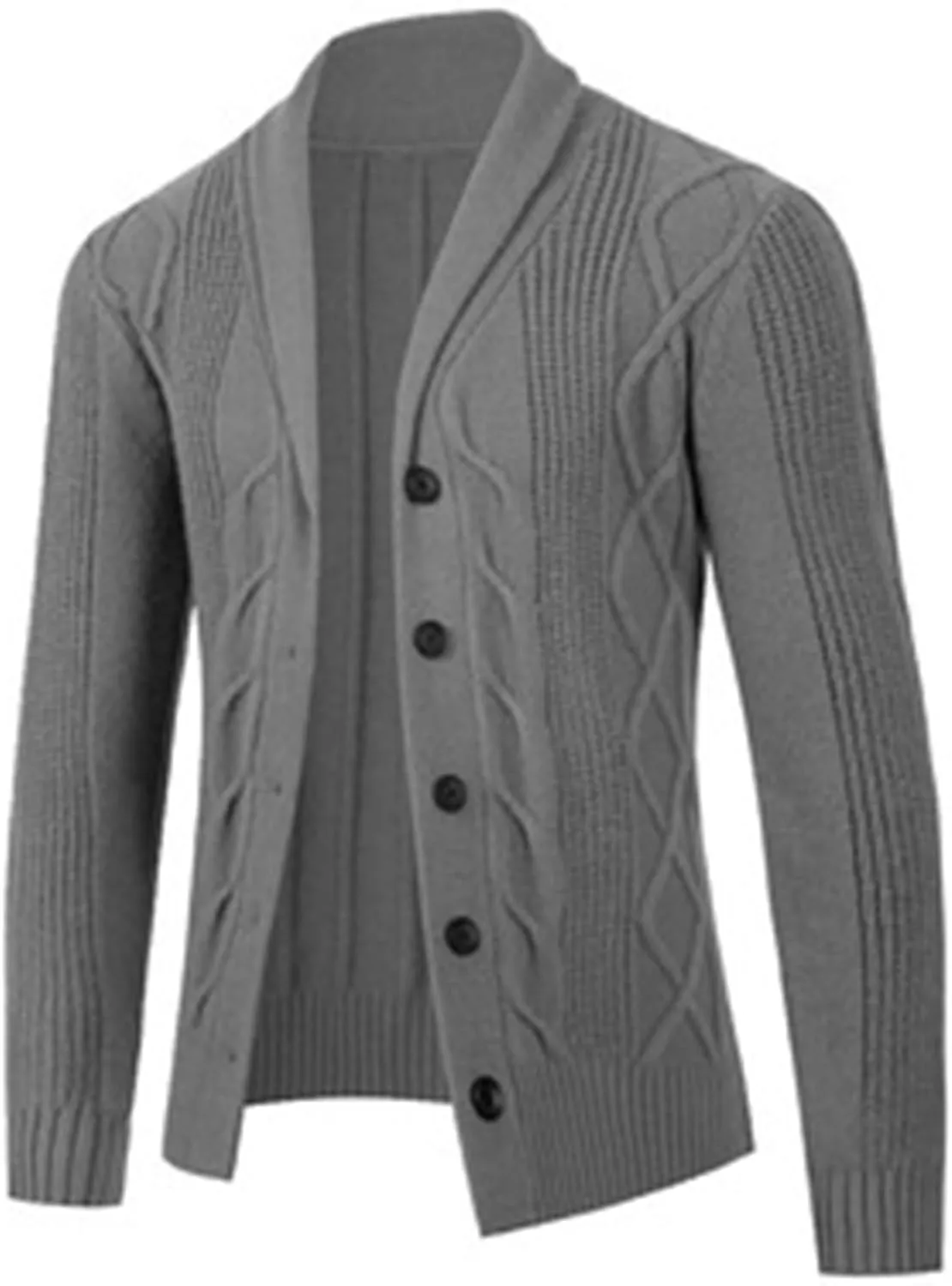 2024 Men's Shawl Collar Cardigan Sweater Multi-Color Thicken Soft Coats Button Down Knitted Sweaters Jackets with Pockets