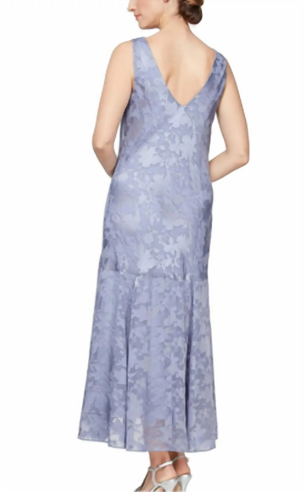 Alex Evenings - Burn Out Floral Print Dress