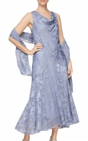 Alex Evenings - Burn Out Floral Print Dress