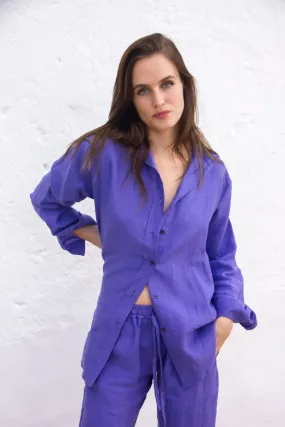 BELGIUM Boyfriendshirt Blue Iris