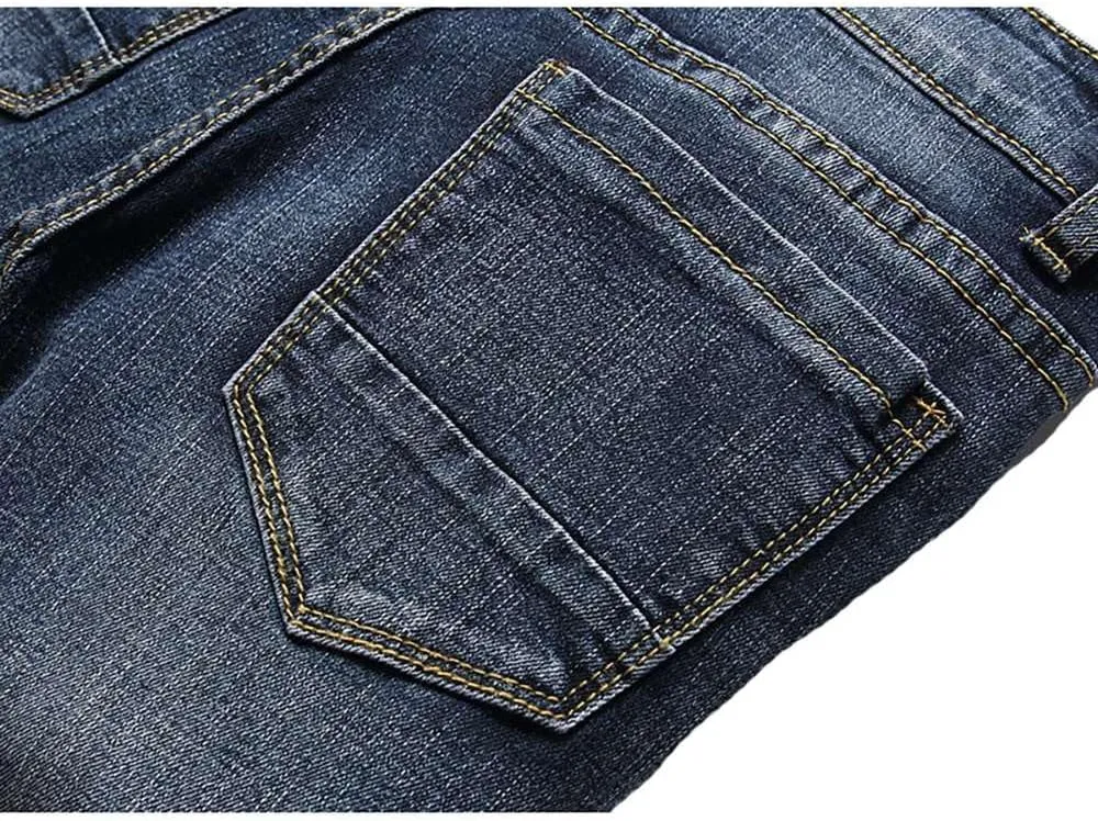 Boy's Jeans Pants Kids Ripped Skinny Jeans Casual Slim Fit Denim Jeans Trousers