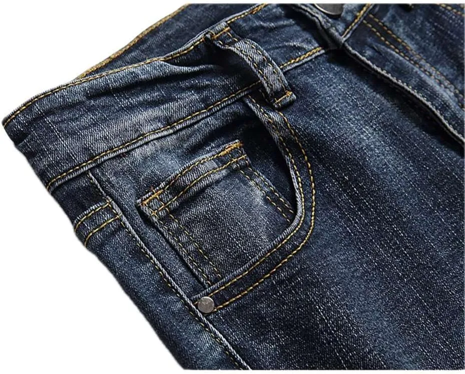 Boy's Jeans Pants Kids Ripped Skinny Jeans Casual Slim Fit Denim Jeans Trousers