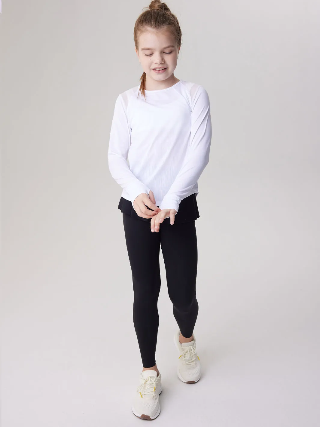 Breathable Mesh Panel Longsleeve Tee