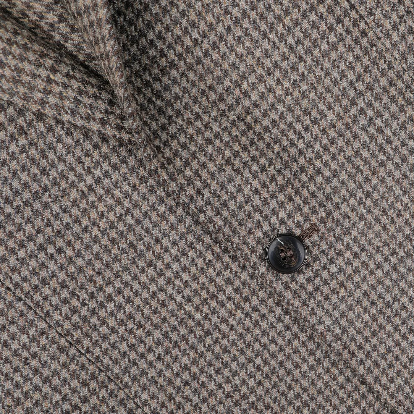 Brown Houndstooth Lambswool Blazer