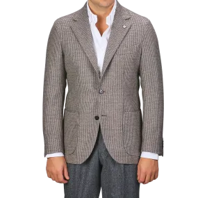 Brown Houndstooth Lambswool Blazer