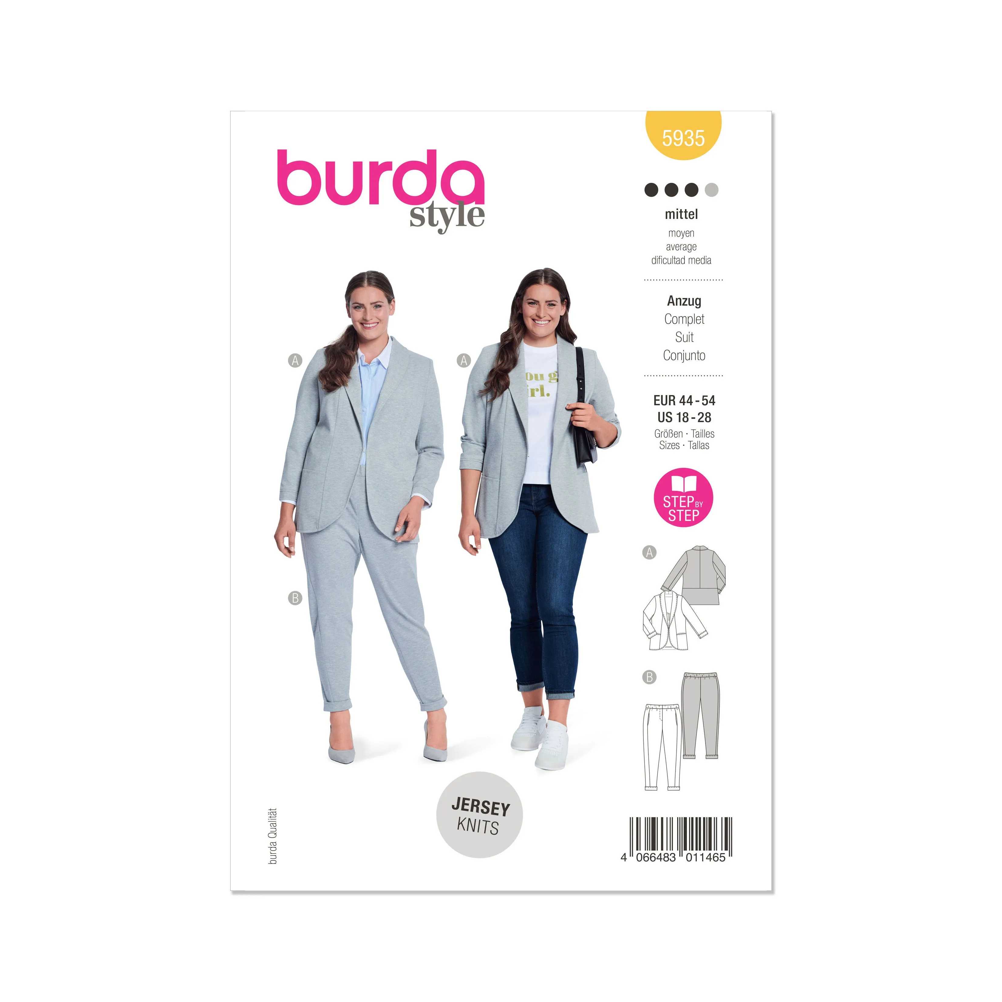 Burda Style Sewing Pattern 5935 Misses' Suit