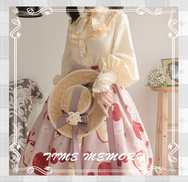 (Buyforme)Time Memory~ Elegant Lolita Slim Fit Mutton Sleeve Blouse