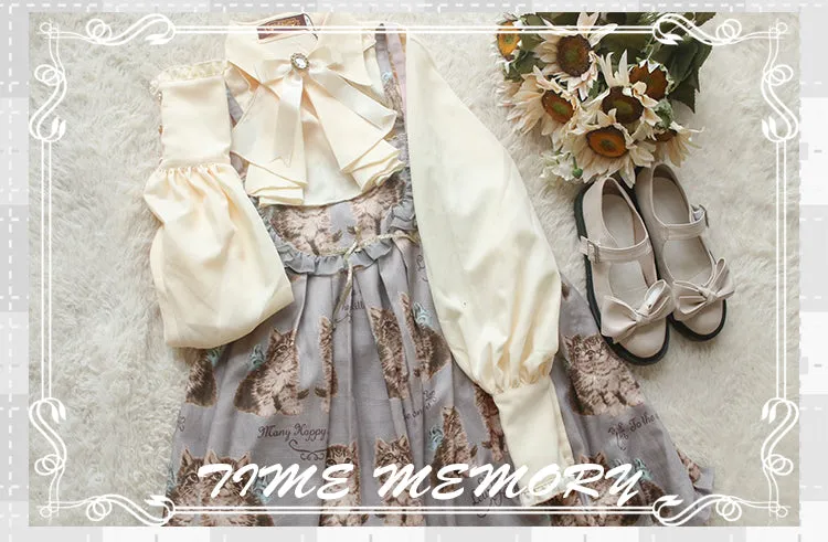 (Buyforme)Time Memory~ Elegant Lolita Slim Fit Mutton Sleeve Blouse