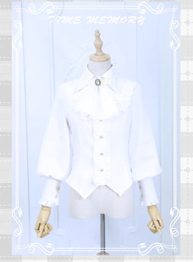 (Buyforme)Time Memory~ Elegant Lolita Slim Fit Mutton Sleeve Blouse