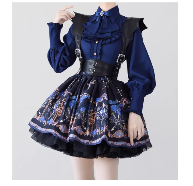 (Buyforme)Time Memory~ Elegant Lolita Slim Fit Mutton Sleeve Blouse