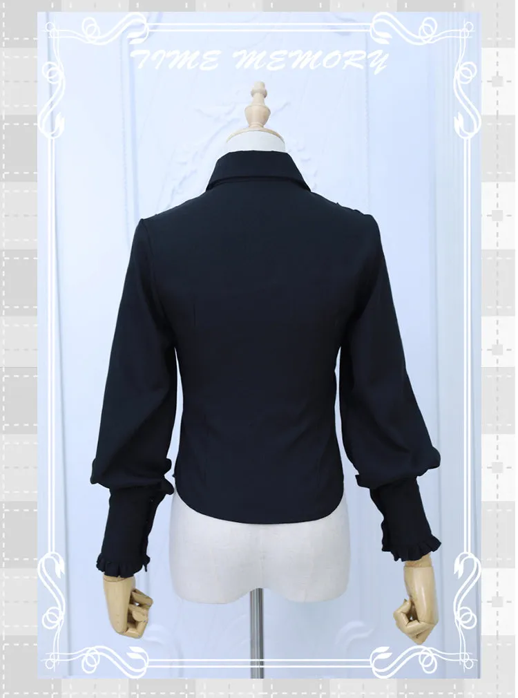 (Buyforme)Time Memory~ Elegant Lolita Slim Fit Mutton Sleeve Blouse