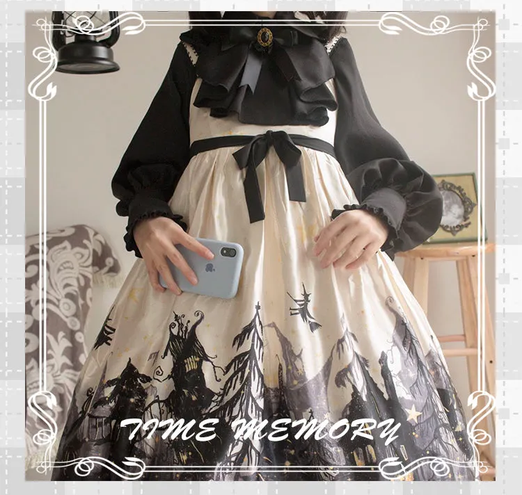 (Buyforme)Time Memory~ Elegant Lolita Slim Fit Mutton Sleeve Blouse