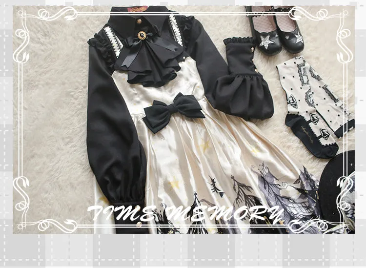 (Buyforme)Time Memory~ Elegant Lolita Slim Fit Mutton Sleeve Blouse