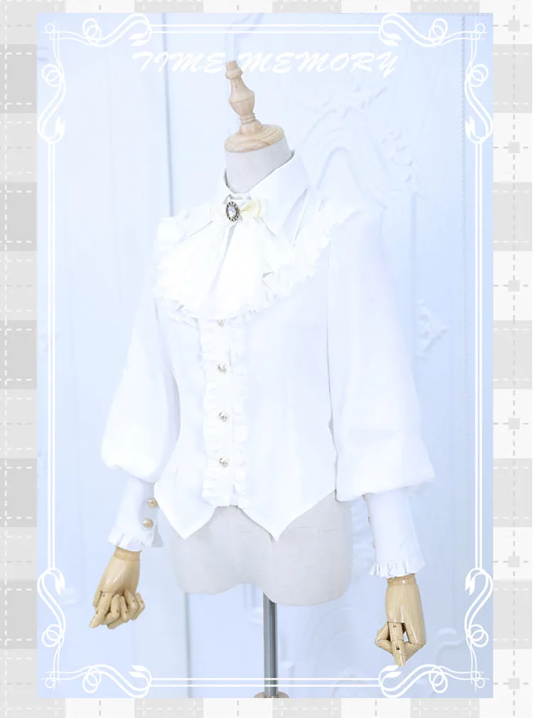 (Buyforme)Time Memory~ Elegant Lolita Slim Fit Mutton Sleeve Blouse