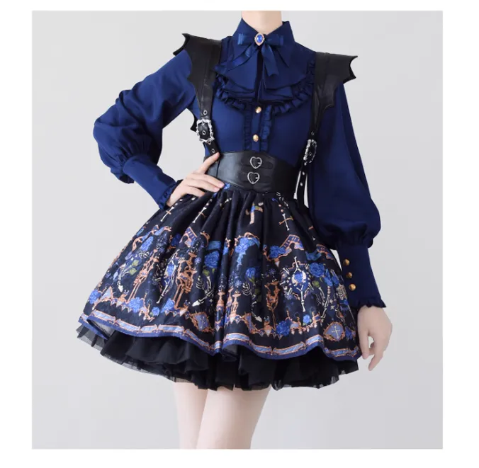 (Buyforme)Time Memory~ Elegant Lolita Slim Fit Mutton Sleeve Blouse
