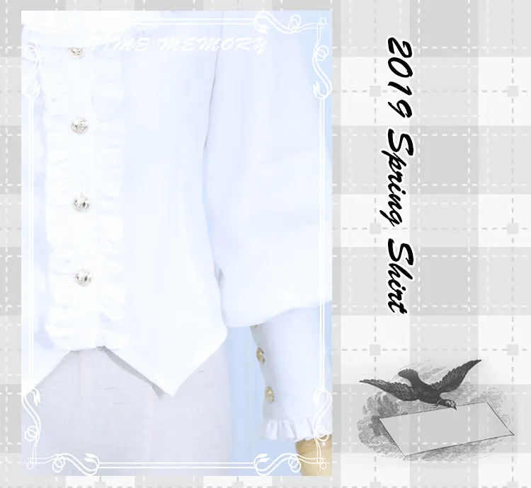 (Buyforme)Time Memory~ Elegant Lolita Slim Fit Mutton Sleeve Blouse