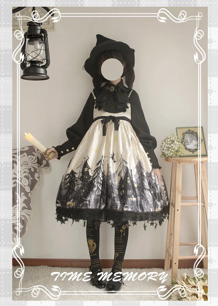 (Buyforme)Time Memory~ Elegant Lolita Slim Fit Mutton Sleeve Blouse