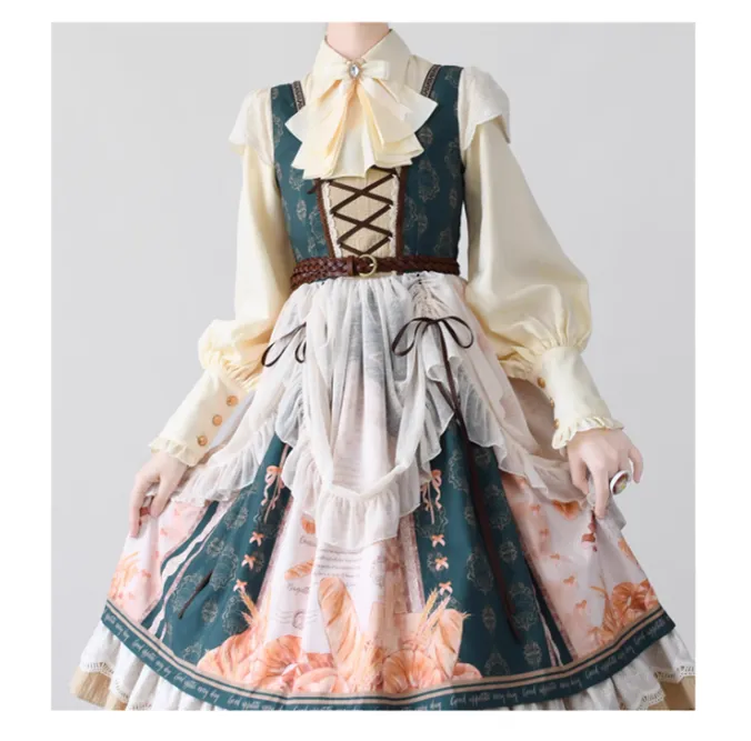 (Buyforme)Time Memory~ Elegant Lolita Slim Fit Mutton Sleeve Blouse