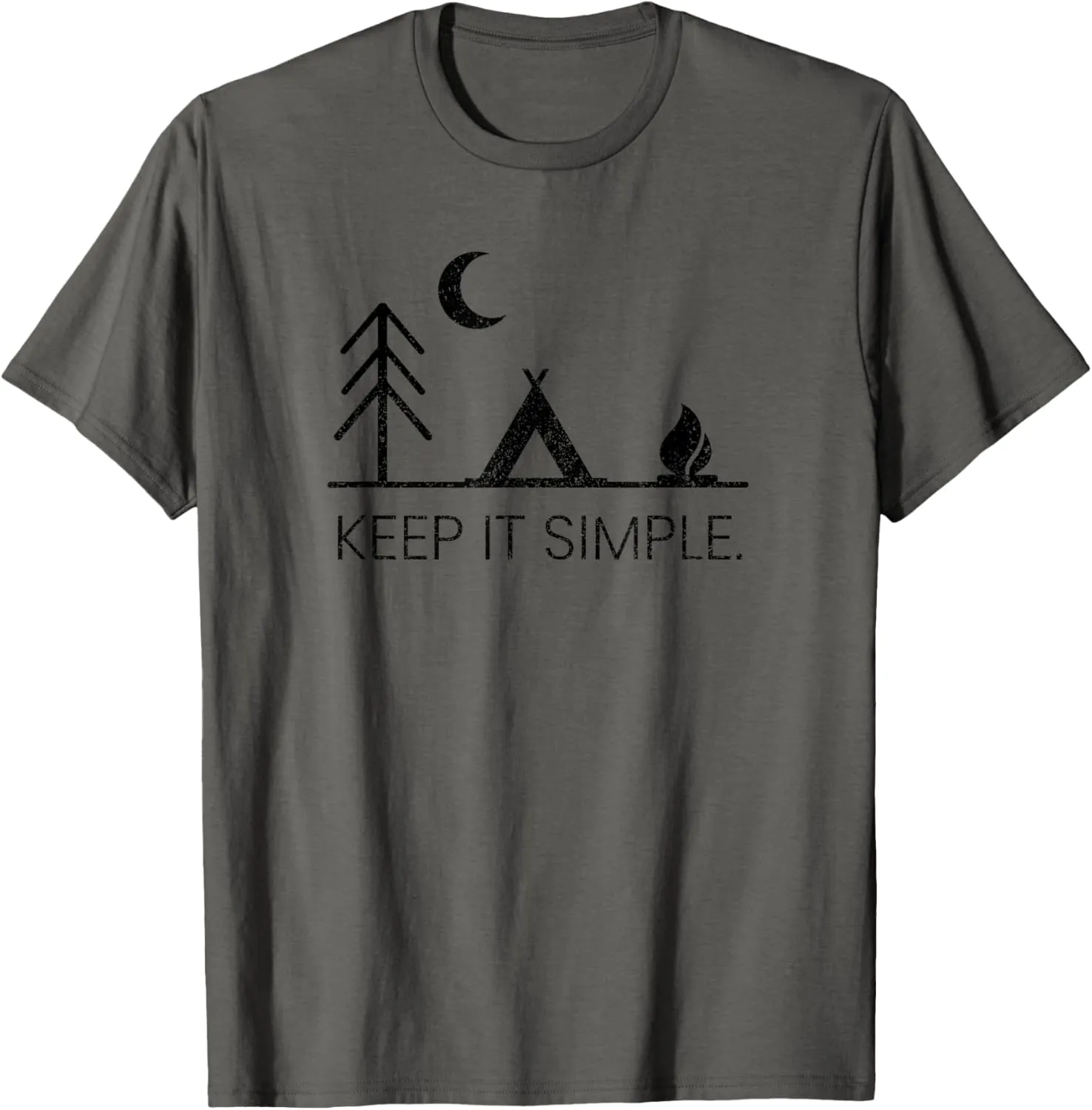 Camping T-Shirt - Minimalist Keep It Simple Outdoor Gift T-Shirt