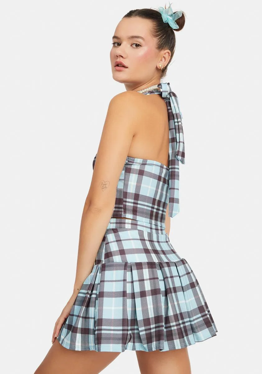 Chic Vanity Plaid Skirt Set