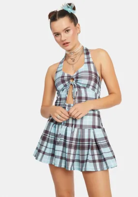 Chic Vanity Plaid Skirt Set