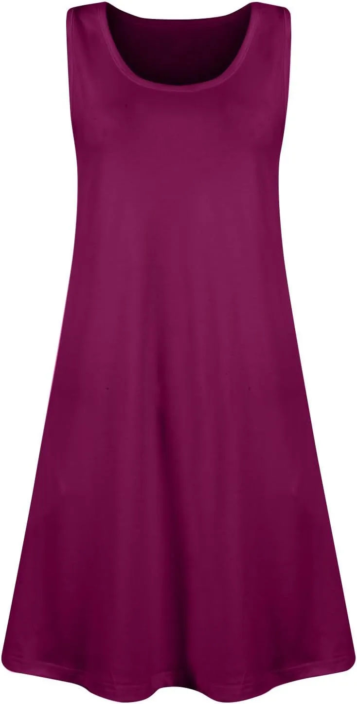 Cute Dresses for Women Spring Tank Top Dress Sundress Sleeveless A Line Dresses Fashion Summer Vest Dress with Pocket
