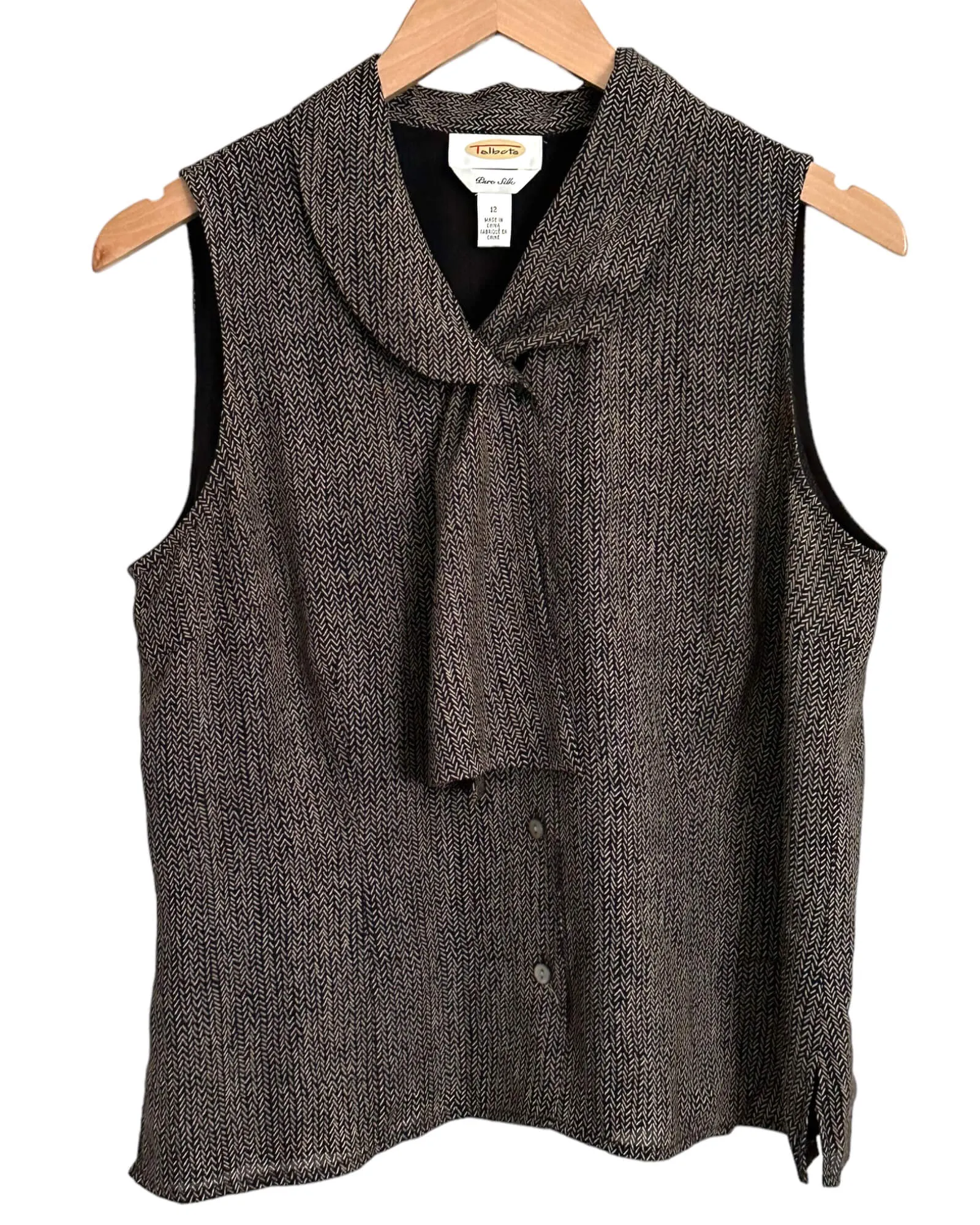 Dark Autumn Silk Sash Blouse