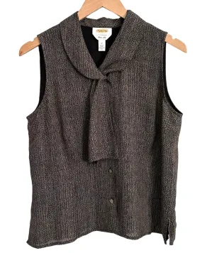 Dark Autumn Silk Sash Blouse