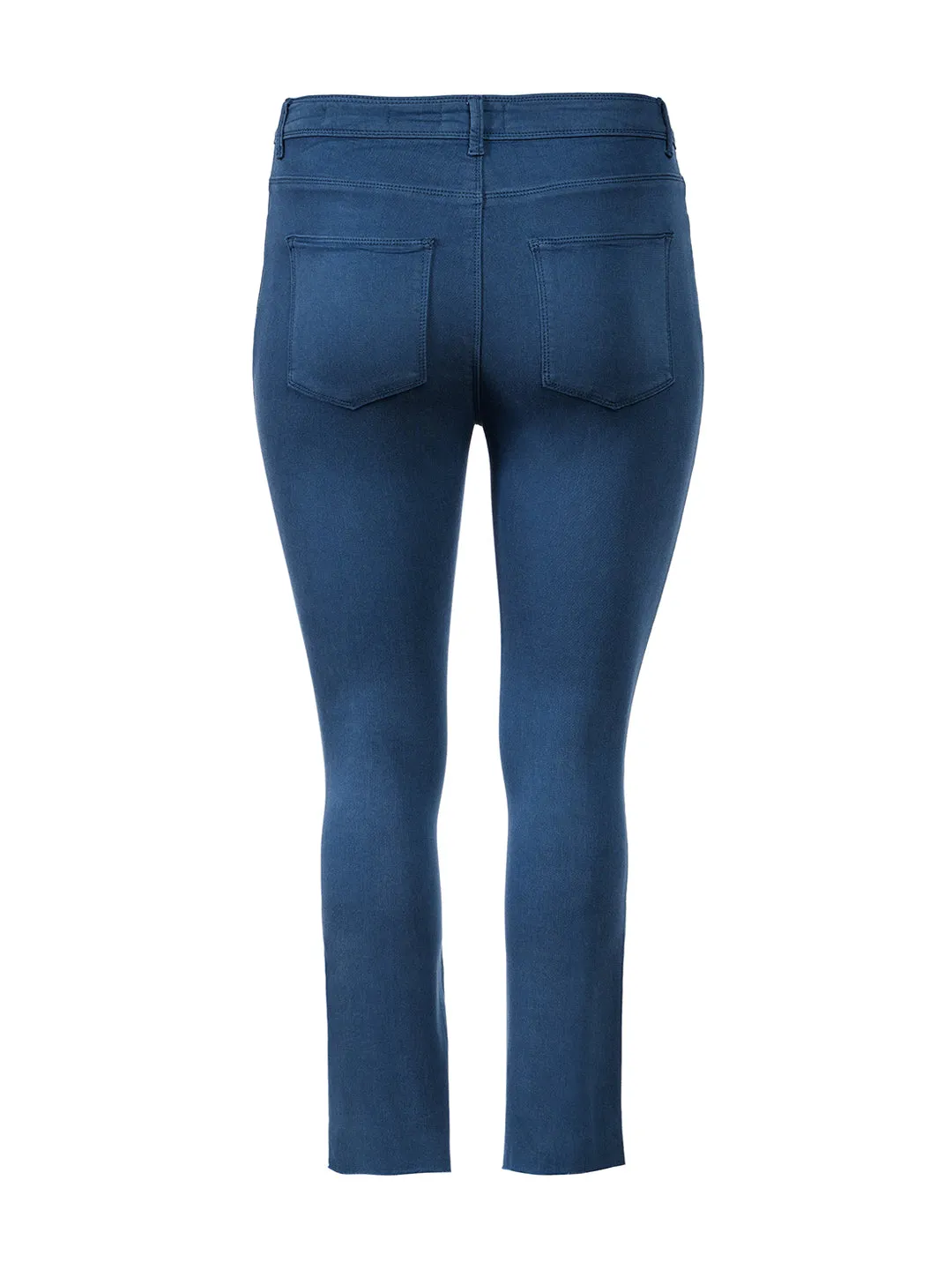 Ensign Blue Wash Kate High Rise Cigarette Leg Ankle Jeans