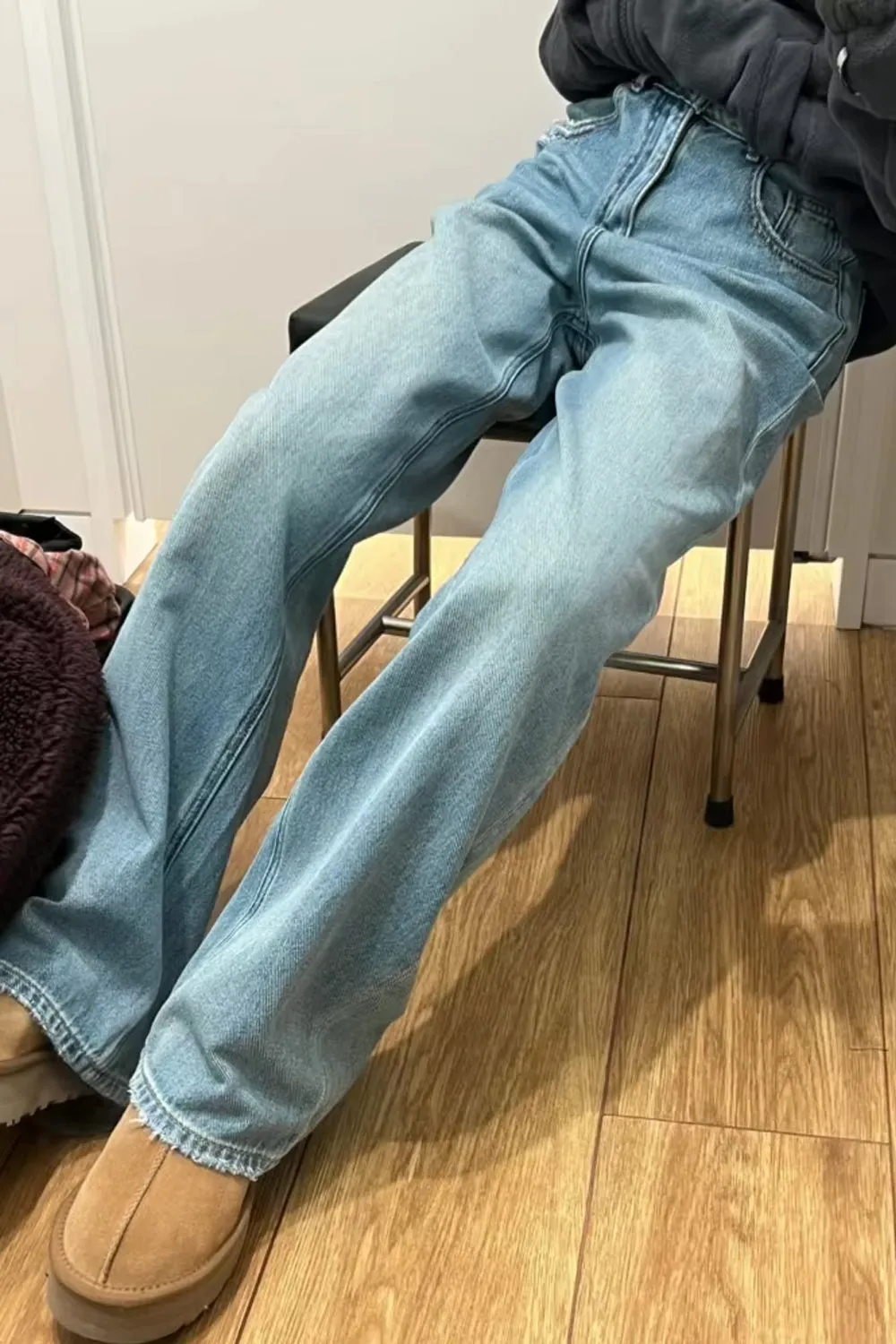 Flytonn-cute winter outfits casual winter outfits christmas outfit party look inspos High Waist Casual Basic Jeans Pants