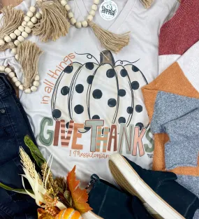 Give Thanks Pumpkin Graphic Tee