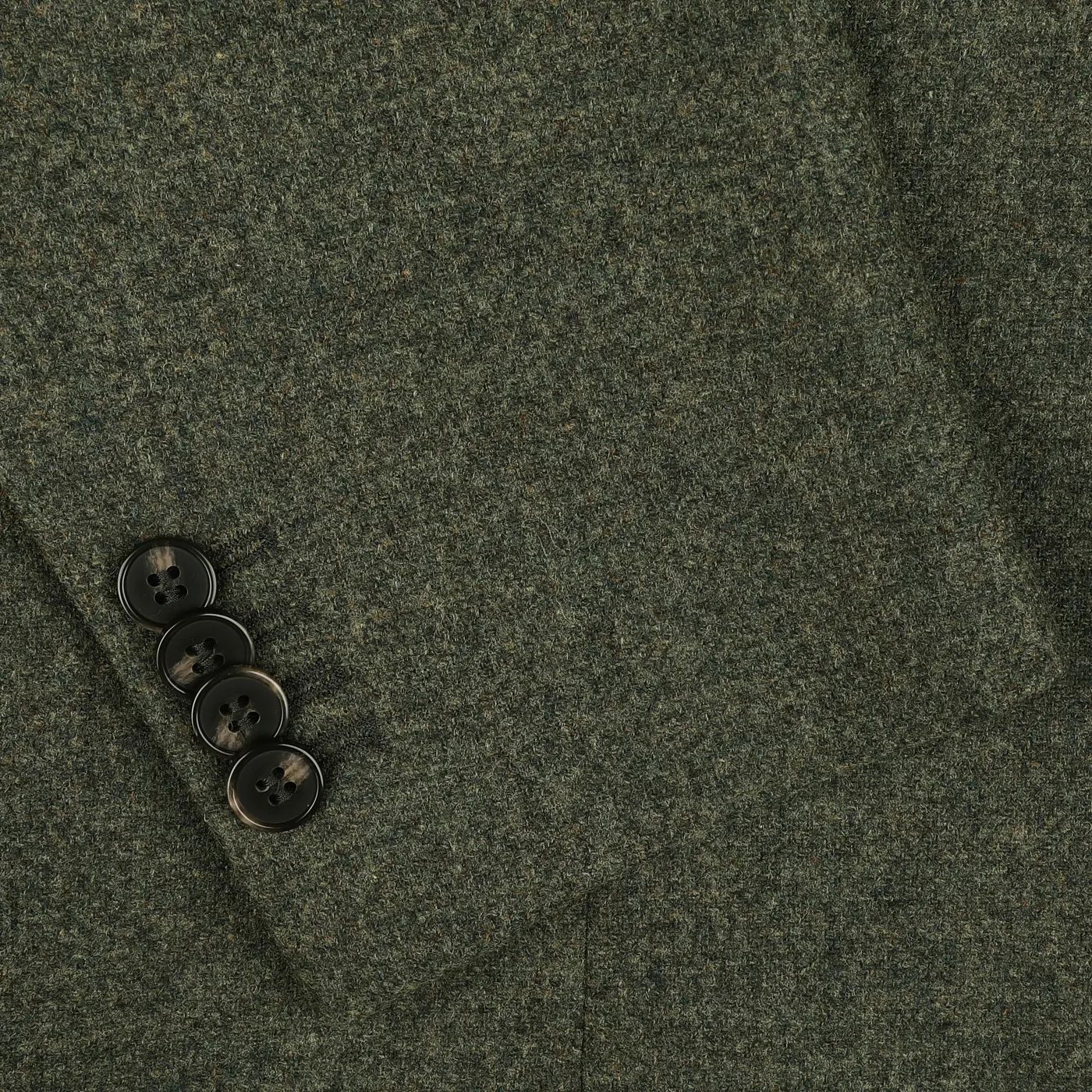Green Melange Wool Tweed Blazer