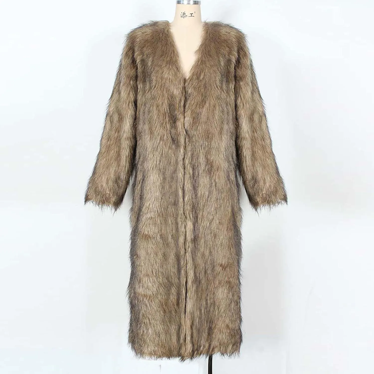 HGps8w Women's Faux Fur Winter Coats Open Front Warm Outerwear Long Cardigan Fluffy Soft Long Sleeve Overcoat Jackets