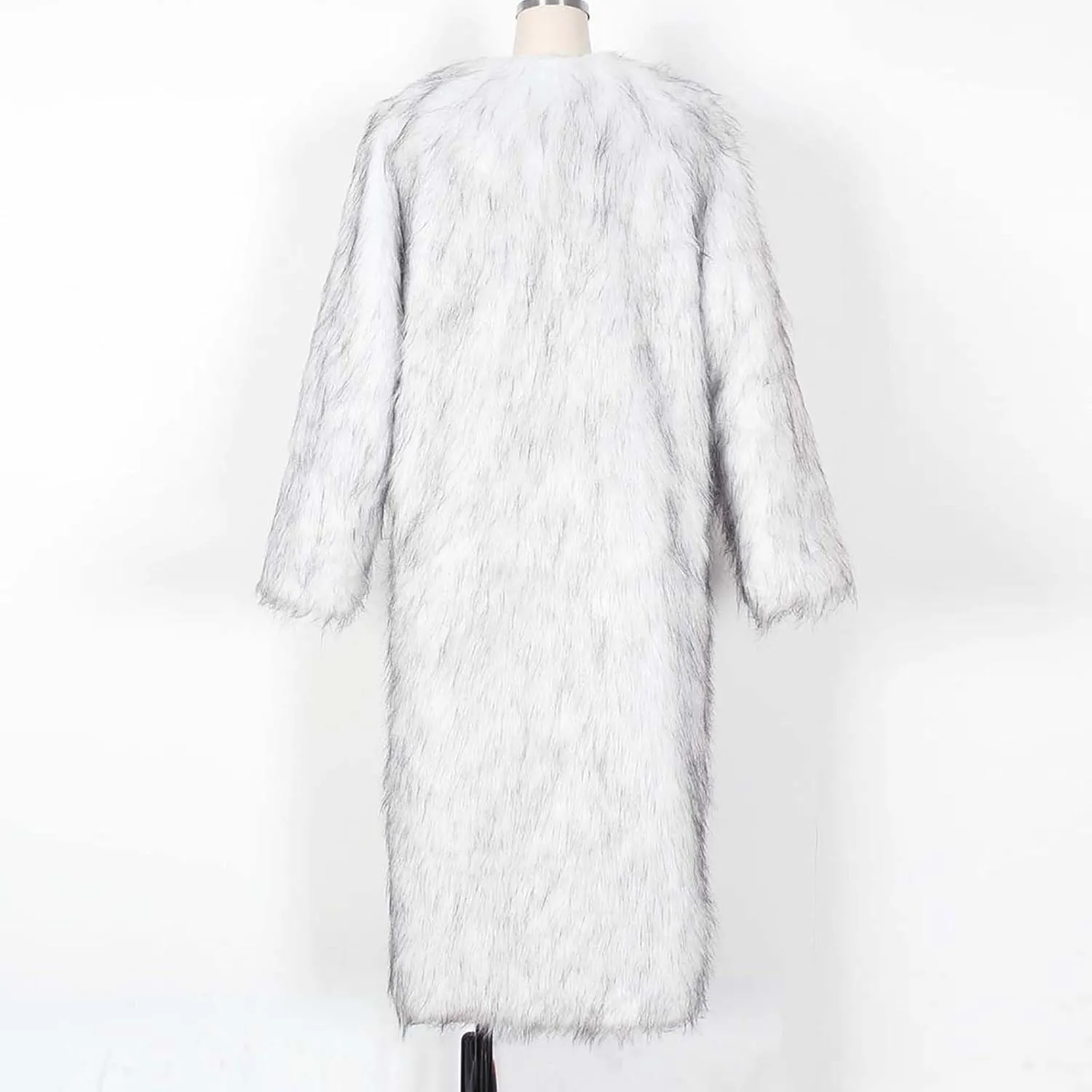 HGps8w Women's Faux Fur Winter Coats Open Front Warm Outerwear Long Cardigan Fluffy Soft Long Sleeve Overcoat Jackets