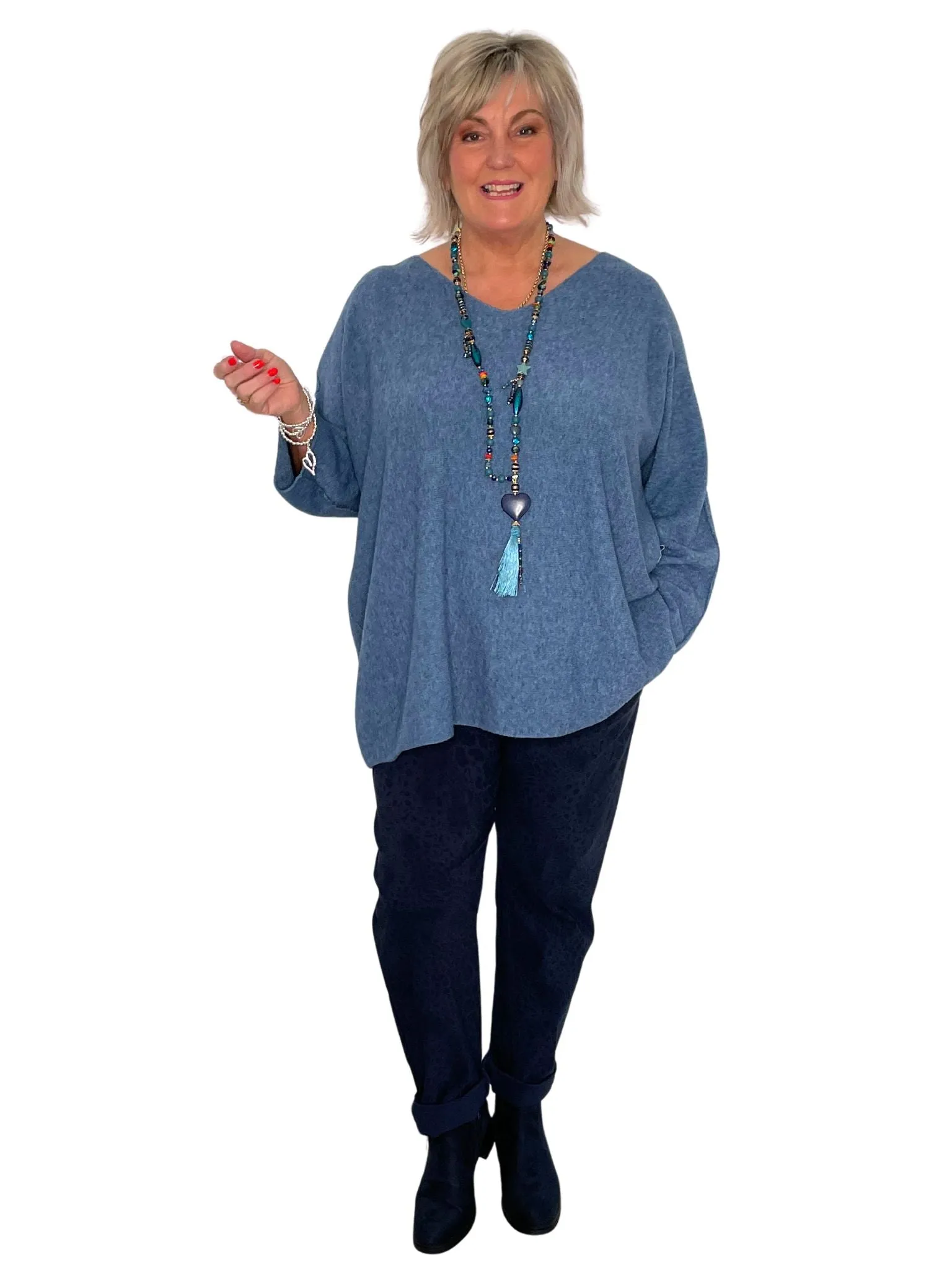 Isabella Plus Size Animal Print Comfy & Stretchy Ankle Grazer Trousers