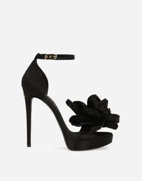Keira 105mm Floral-Appliqué Sandals