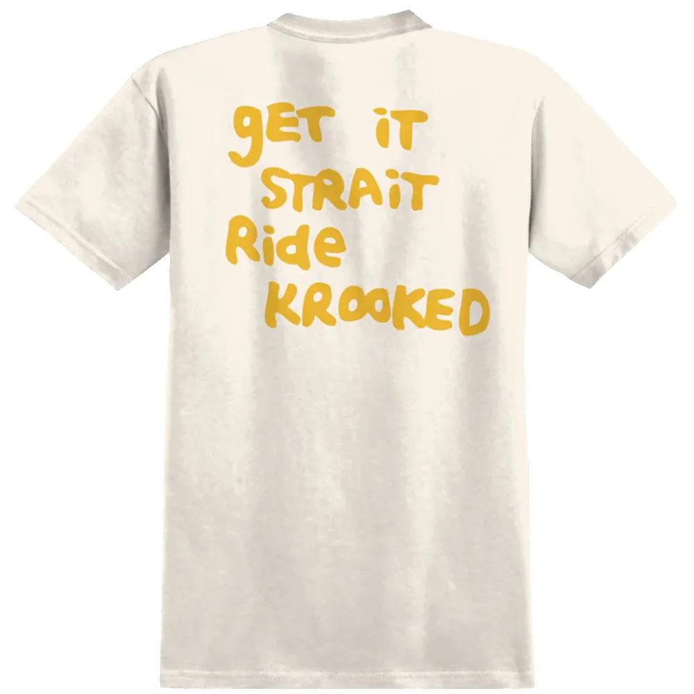 Krooked - Strait Eyes Tee (Cream/Gold)