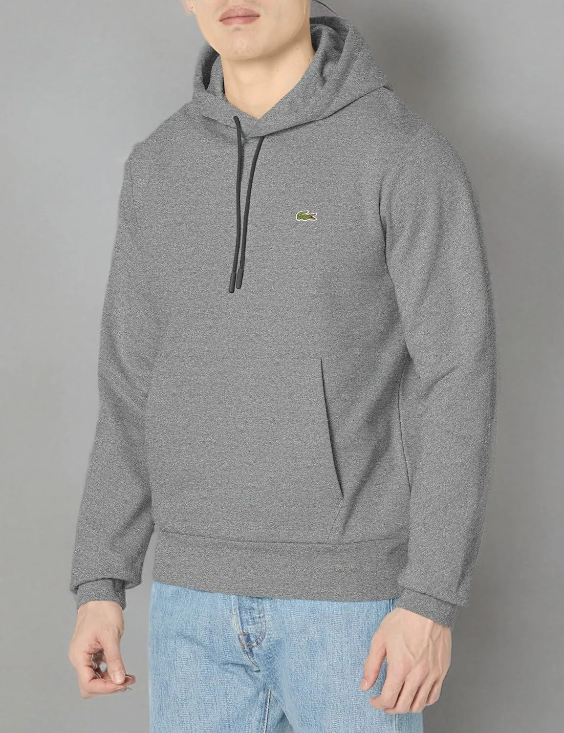 Lacoste Mens Long Sleeve Solid Pop Over Sweater