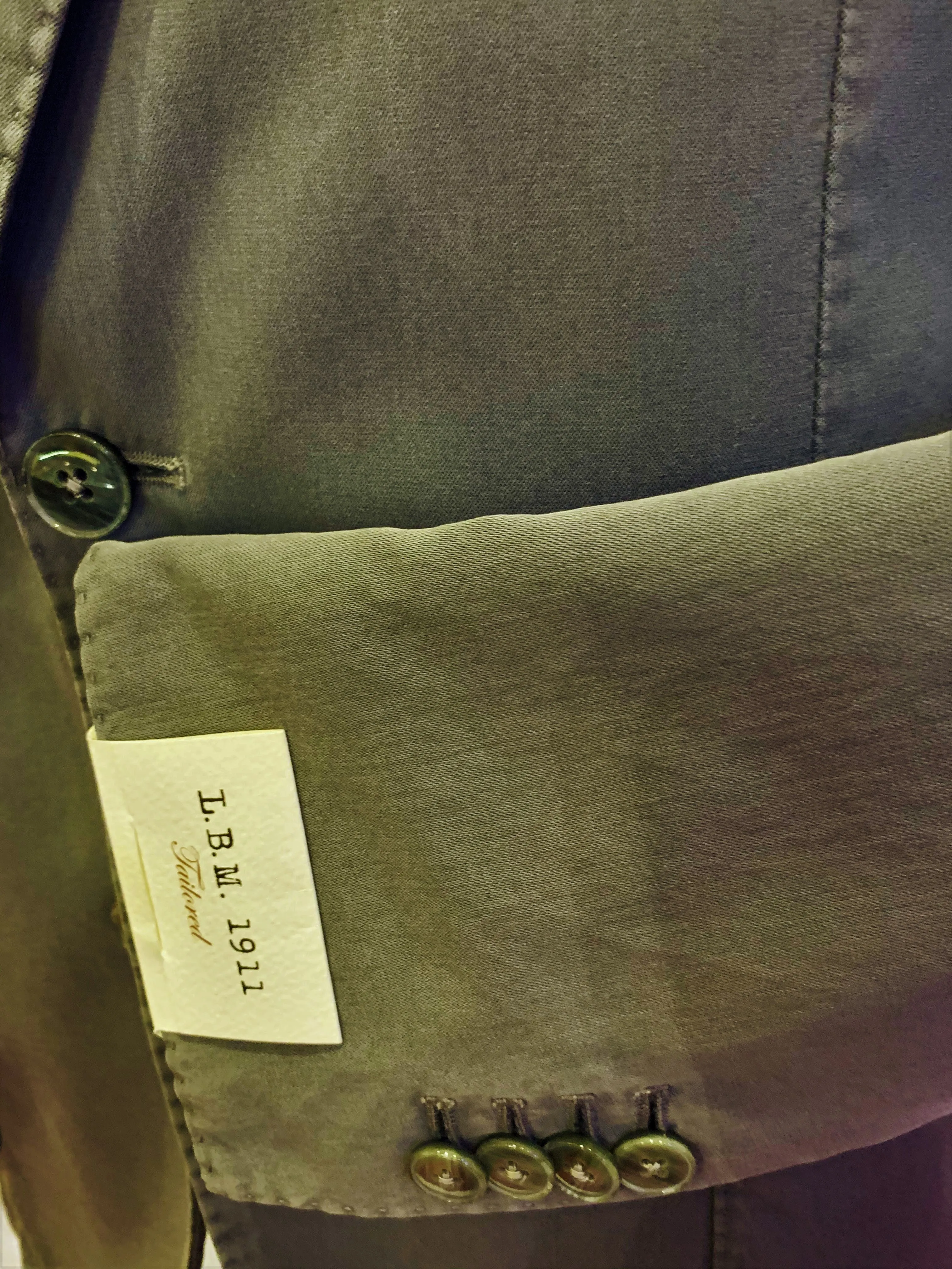 LBM Sport Jacket: Grey Slim Fit, Combed Cotton, with Unlined Body & Soft Shoulder