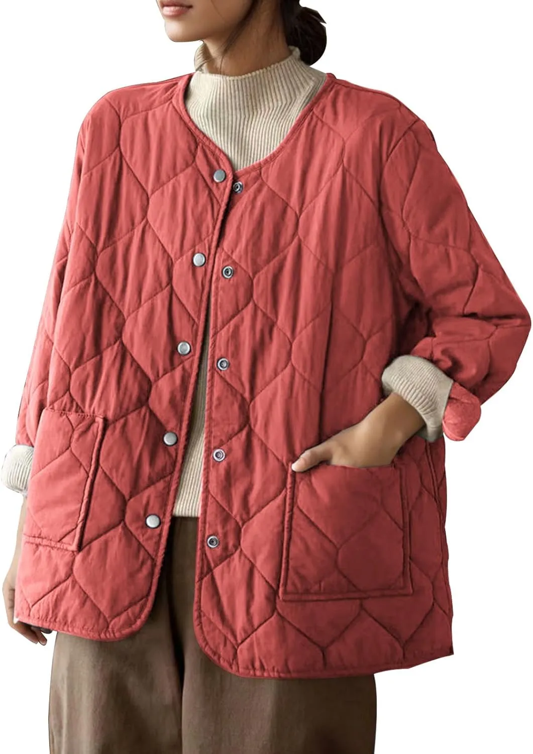Long Puffer Jacket Women Ultralight Down Coat Packable Parkas Jacket Plus Size Zip Up Warm Hooded Quilted Coat