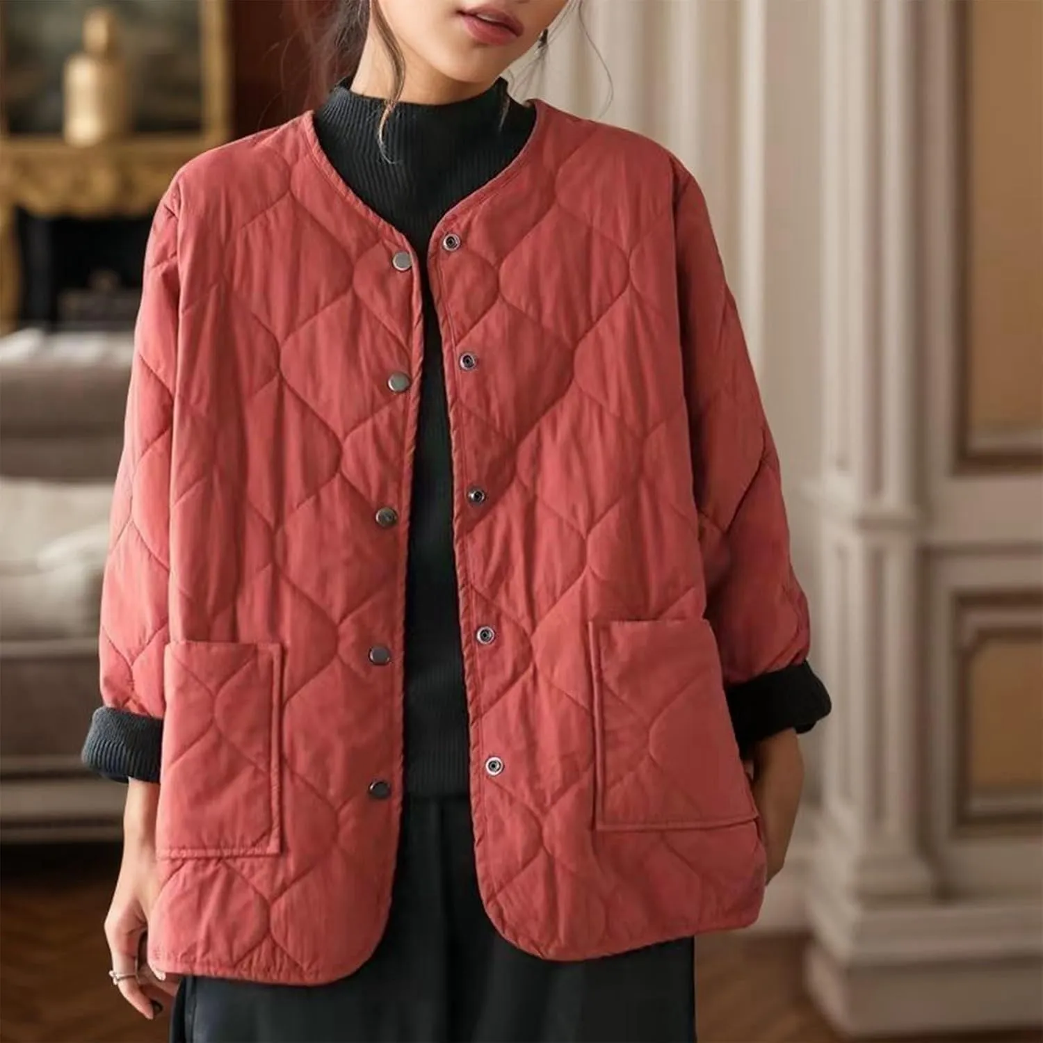 Long Puffer Jacket Women Ultralight Down Coat Packable Parkas Jacket Plus Size Zip Up Warm Hooded Quilted Coat