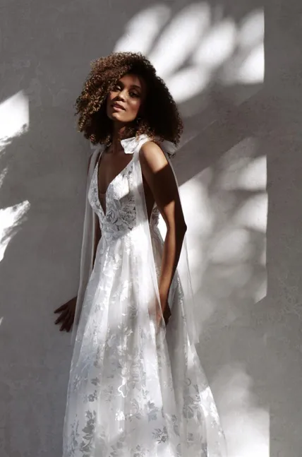 Made With Love - Elsie Flowy in Ivory Size 10 - Sample Sale Dress