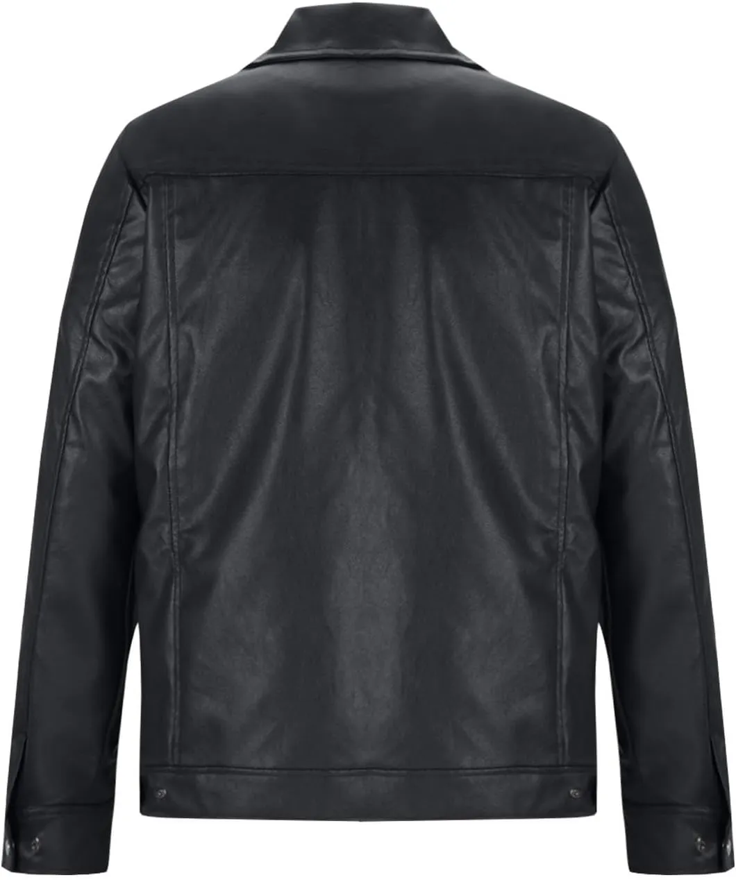 Mens Cropped Faux Leather Jacket Fall Fashion Casual Lightweight Coat Motorcycle Biker Bomber Jacket with Pocket