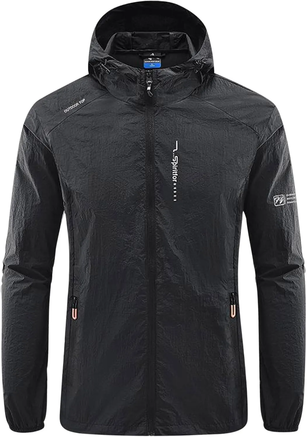 Men's Hoodie Jackets Outdoor Waterproof Hooded Lightweight Tactical Jacket Water Resistant Soft Shell Winter Coats