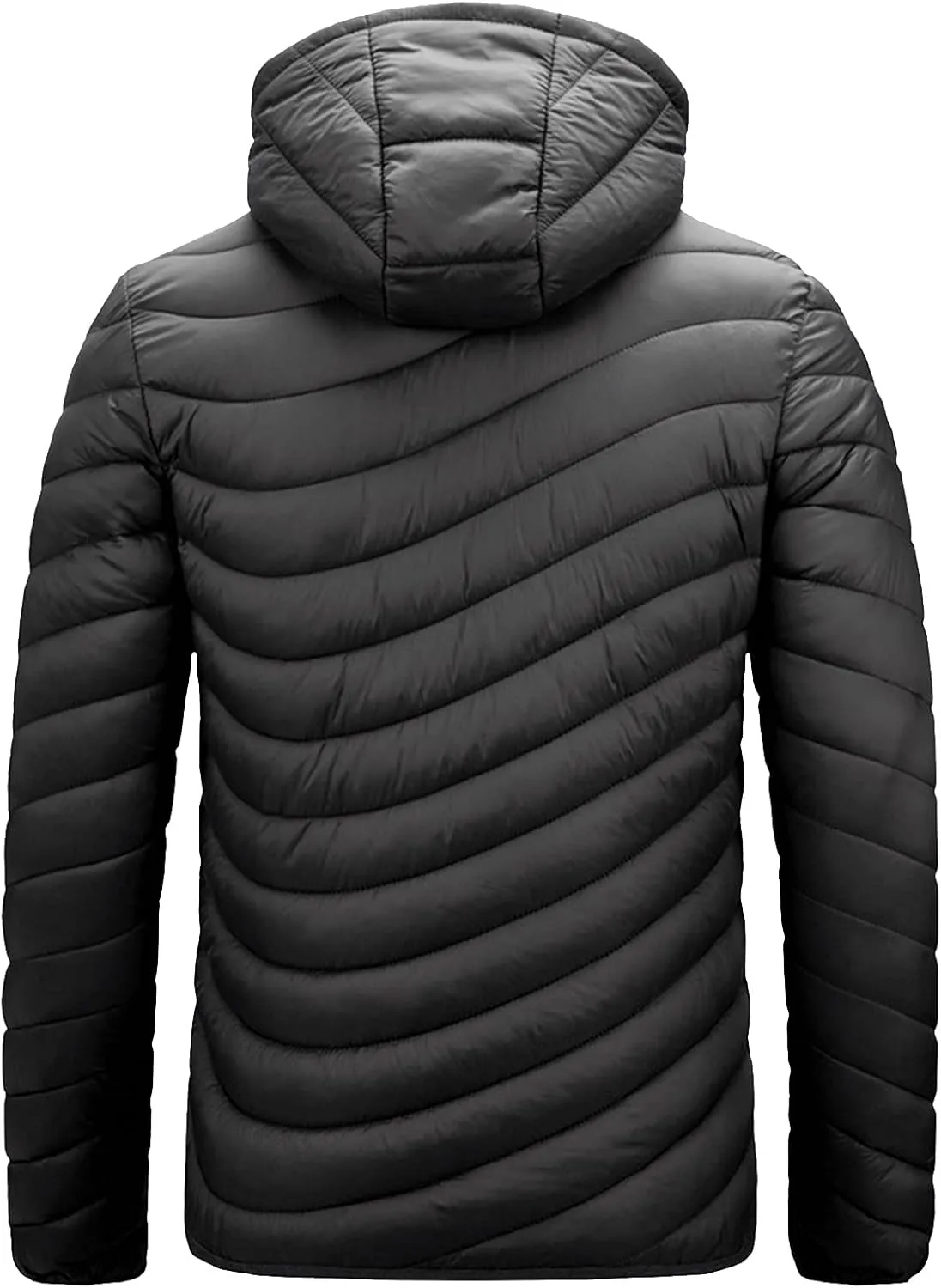 Men's Jacket Insulated Synthetic Down Puffer Jacket Winter Warm Coat Quilted Water Resistant Packable Hiking Camping