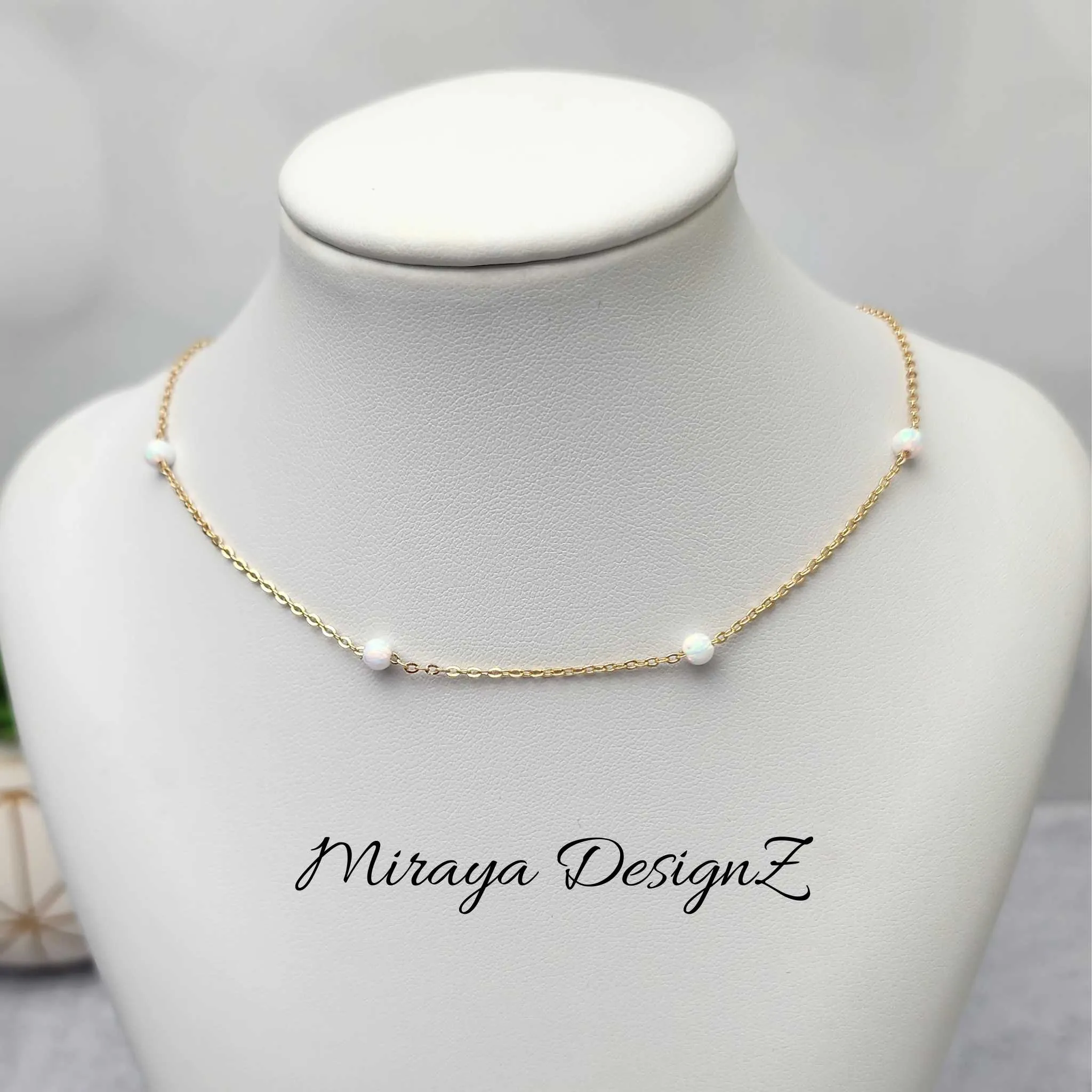 Minimalist Opal Necklace