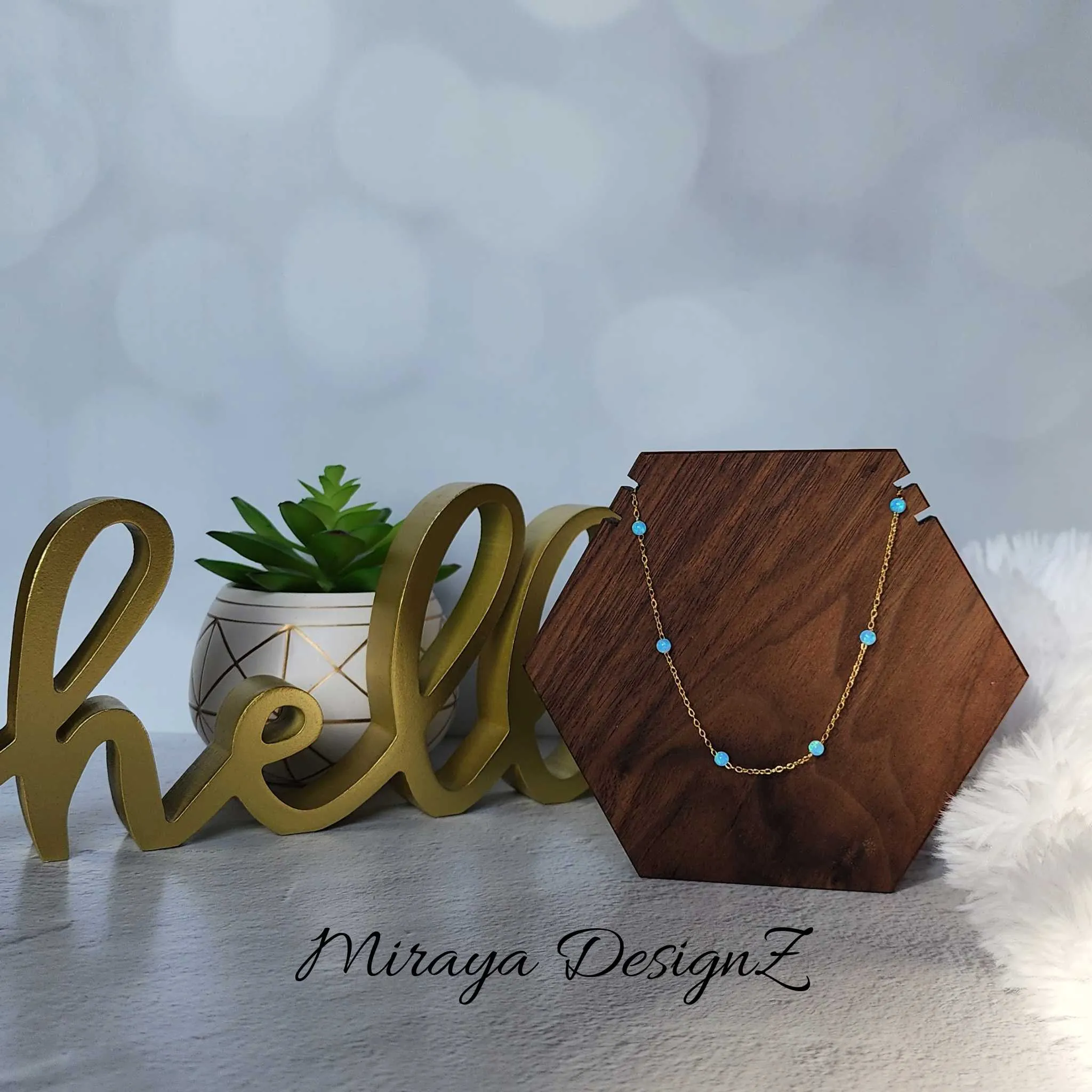Minimalist Opal Necklace