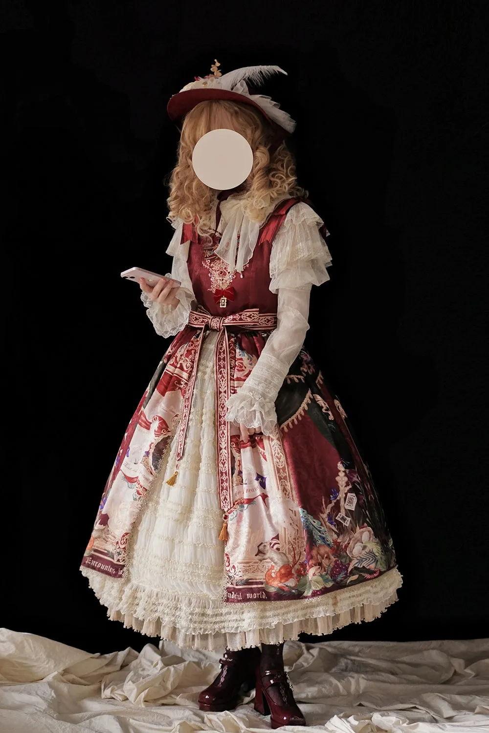 Miss Point~Kaleidoscope~Classical Lolita Shirt Dot Gauze Detachable Puff Sleeve Blouse Customized