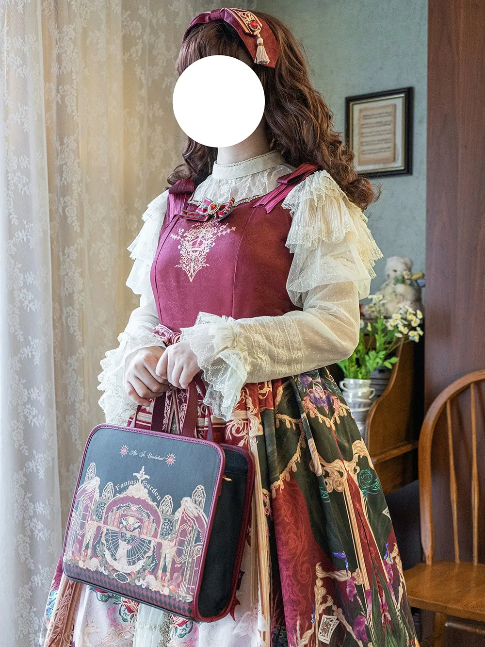 Miss Point~Kaleidoscope~Classical Lolita Shirt Dot Gauze Detachable Puff Sleeve Blouse Customized