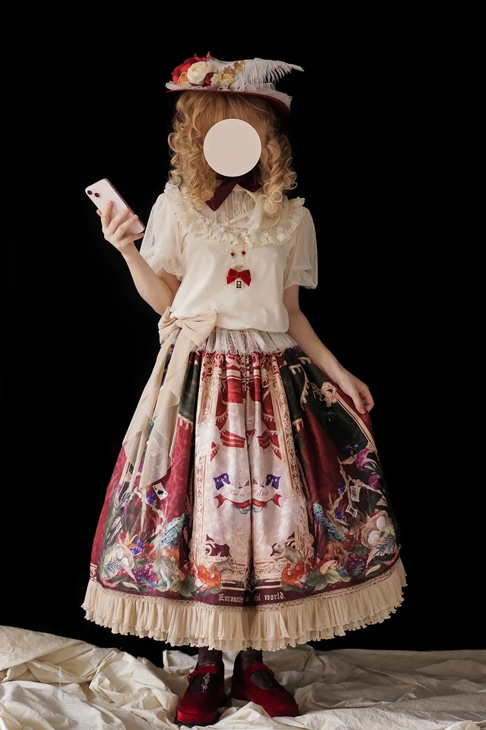 Miss Point~Kaleidoscope~Classical Lolita Shirt Dot Gauze Detachable Puff Sleeve Blouse Customized